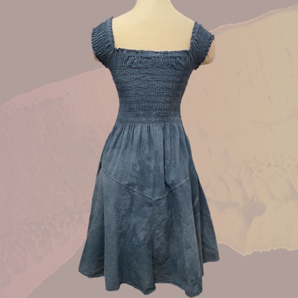 SOLD 🌊100% Cotton 💙 “Peasant” Dress. 🌊 - Picture 3 of 3